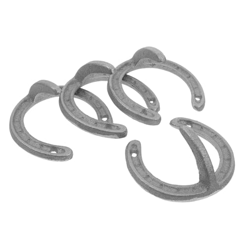 Garneck 4 Stück Teiliges Gusseisen Wandhaken Vintage Stil Robust Wetterfest Rustikale Schlüssel Garderobenhaken für Innen und Außen Badezimmer Wohnzimmer von Garneck