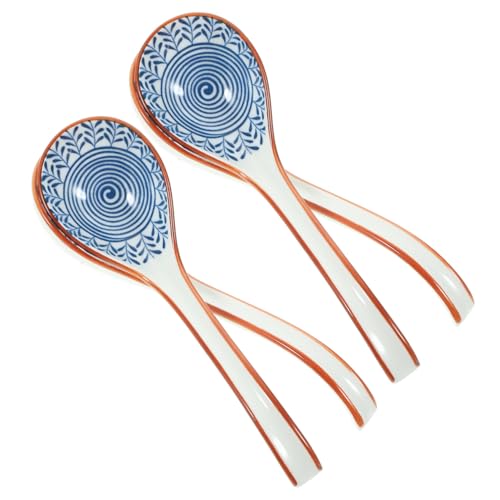 Garneck 4 Stück Teiliges Keramik Esslöffel mit Langem Griff Hitzebeständig für Suppe Ramen und Porridge Wiederverwendbare Japanische Suppenlöffel mit Elegantem Retro design Vielseitig für Garneck 4 Stück Teiliges Keramik Esslöffel mit Langem Griff Hitzebeständig für Suppe Ramen und Porridge Wiederverwendbare Japanische Suppenlöffel mit Elegantem Retro design Vielseitig für von Garneck