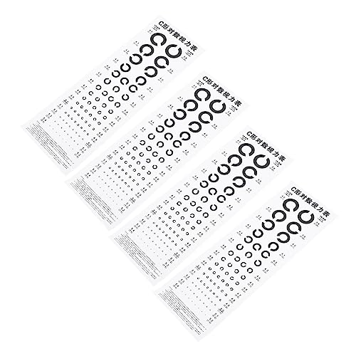 Garneck 4 Stück Standard Sehtafel Wandhängender Optometrie Tester für Visionstests C-Förmiges Design Einfach zu Verwenden und zur Dekoration in Wohnzimmer Schlafzimmer und Esszimmer Garneck 4 Stück Standard Sehtafel Wandhängender Optometrie Tester für Visionstests C-Förmiges Design Einfach zu Verwenden und zur Dekoration in Wohnzimmer Schlafzimmer und Esszimmer von Garneck