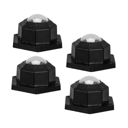 Garneck 4 Stück Teiliges Set Kugelrollen Möbelrollen für Kaffeemaschinen Bastelkisten Wäschekörbe und Mülleimer Platzsparend und Installieren Schwarz von Garneck