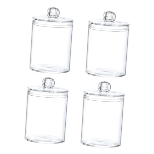Garneck 4 Stück Teiliges Transparentes Baumwollpad Wattestäbchen aufbewahrungsset mit Staubschutzdeckel Klarer Haushaltsorganizer für Bad Schminktisch und Kosmetikzubehör Garneck 4 Stück Teiliges Transparentes Baumwollpad Wattestäbchen aufbewahrungsset mit Staubschutzdeckel Klarer Haushaltsorganizer für Bad Schminktisch und Kosmetikzubehör von Garneck
