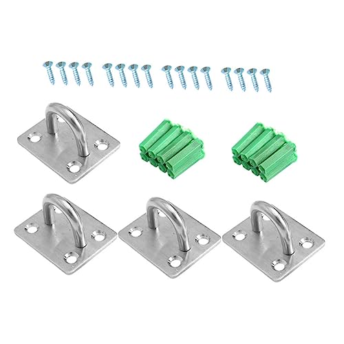 Garneck 4 Stück Deckenhaken aus mit Ösenplatte Wandmontage Schrauben für Hängesessel Schaukeln Boxsäcke und Garneck 4 Stück Deckenhaken aus mit Ösenplatte Wandmontage Schrauben für Hängesessel Schaukeln Boxsäcke und von Garneck