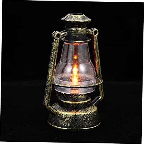 Garneck 4 Stück Weihnachtspetroleumlampe Retro-petroleumlampe Laterne Öllampe Micro Landscape Petroleumlampe Puppenstubenlaterne Geführt Öllampenkamin Kerosin Plastik Draussen Partybedarf von Garneck