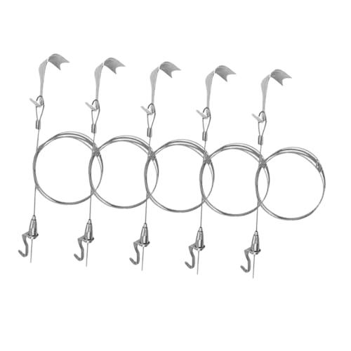 Garneck 5 Sätze Verstellbares Bilderhängesystem mit Rostfreiem Edelstahl draht und Haken Flexibles Aufhängeseil für Bilderrahmen Einfach Montierbares Wandbild aufhängeset für Galerien und Garneck 5 Sätze Verstellbares Bilderhängesystem mit Rostfreiem Edelstahl draht und Haken Flexibles Aufhängeseil für Bilderrahmen Einfach Montierbares Wandbild aufhängeset für Galerien und von Garneck