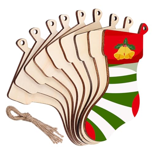 Garneck 50 Stück Holzstrümpfe für Weihnachtsdekoration DIY Holzornamente für Weihnachtsbaum Hängende Holzstücke für Festliche Anlässe Langlebig und Präzise Geschnitten Garneck 50 Stück Holzstrümpfe für Weihnachtsdekoration DIY Holzornamente für Weihnachtsbaum Hängende Holzstücke für Festliche Anlässe Langlebig und Präzise Geschnitten von Garneck