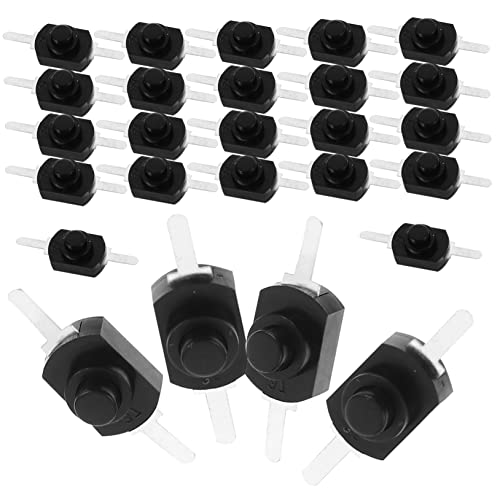 Garneck 50 Stück Mini Latching Micro Push Button Schalter für Taschenlampe und Elektronik Selbstverriegelnd Einfach zu Bedienen für DIY Projekte und Geräte von Garneck