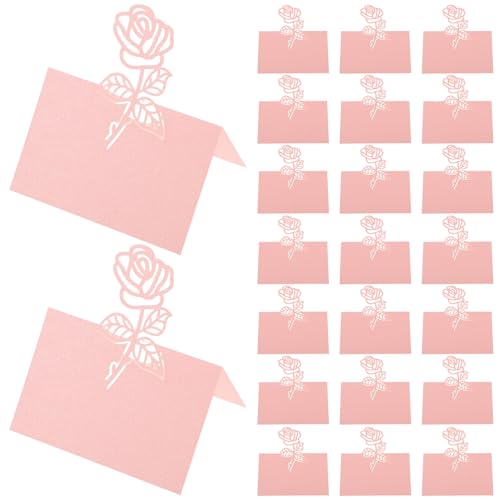 Garneck 50 Stück Tischkarten Namenskarten mit Rosafarbenem Rosen motiv Elegante Platzkarten für Hochzeit Geburtstag Kommunion Taufe Beschriftbar Vielseitig für Buffet und Catering Garneck 50 Stück Tischkarten Namenskarten mit Rosafarbenem Rosen motiv Elegante Platzkarten für Hochzeit Geburtstag Kommunion Taufe Beschriftbar Vielseitig für Buffet und Catering von Garneck