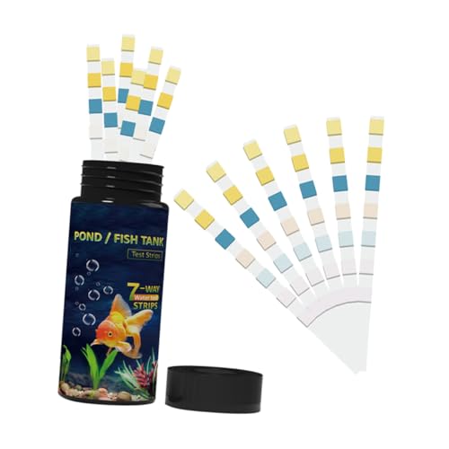 Garneck 50 Stück Wasser Teststreifen für Aquarium und Teich Präzise Ph Chlor Alkalinität Messung Pool und Leitungswasser Tester für Heimgebrauch Einfach Ablesbar Umfassendes Wassertest von Garneck