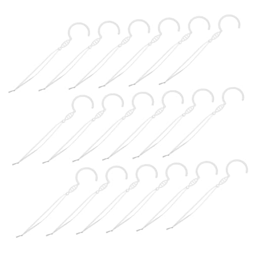 Garneck 50 Stück Weiße Vorhanghaken Moskitonetz Für Bett Moskitonetzhalterung Haken Für Babybettnetz Pavillon Vorhanghaken Babybettnetz Aufhänger Netzrahmenhaken von Garneck