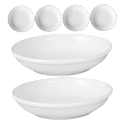 Garneck 6 Stück Keramikschale für Duftlampe Stabile Kleine Runde Schale als Ersatz für Wachs schmelzplatten Hitzebeständig Dekorativ und Leicht zu Reinigen für Aromatherapie und von Garneck