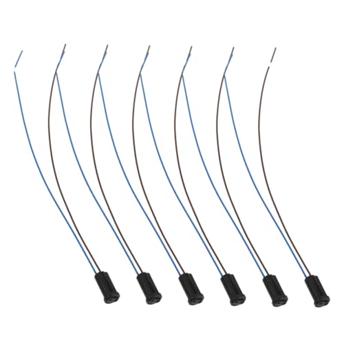 Garneck 6 Stück Kunststoff Lampenfassung mit Ptfe Kabel Hitzebeständiger Bulb Holder Teiliges Kleine LED Stiftsockellampe für Niederspannung Vielseitig Einsetzbar für Wohn und von Garneck