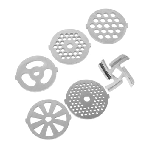 Garneck 6 Stück Mincing Discs mit Runden Quadratischen Löchern Ersatzklingen für Küchenmaschinen und Wursthersteller Garneck 6 Stück Mincing Discs mit Runden Quadratischen Löchern Ersatzklingen für Küchenmaschinen und Wursthersteller von Garneck