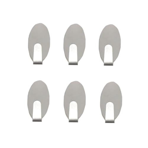 Garneck 6 Stück No Drill Selbstklebende Haken Oval Kleine für Handtücher Mäntel Wandmontage für Bad Küche und Garneck 6 Stück No Drill Selbstklebende Haken Oval Kleine für Handtücher Mäntel Wandmontage für Bad Küche und von Garneck