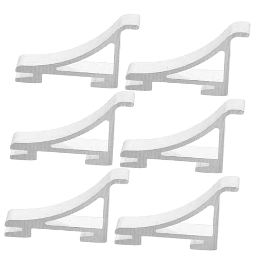 Garneck 6 Stück Teiliges Aluminium Kühlschrank Regalclips Stabile Regalstützen Einfache Montage Haken für Gefrierschrank und Kühlgerät zur Verbesserten Lagerung von Garneck