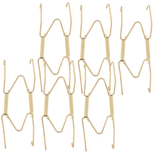 Garneck 6 Stück Wandplattenaufhänger Unsichtbare W Förmige Haken aus Stahl für Dekorative Teller Einfache Montage für Wanddekoration für Bilder und Uhren Langlebig und von Garneck