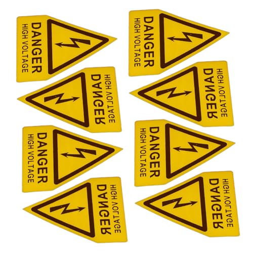 Garneck 6 Stück Warnaufkleber Hochspannung Dreieck Warnschild Selbstklebend Elektrische Gefahren Sicherheitskennzeichnung Für Maschinen Industrielle Geräte von Garneck