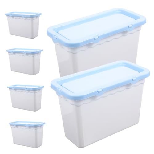 Garneck 6 Stück Waschmittelbehälter aus Robustem Luftdichte Aufbewahrungsbox für Waschpulver und Waschperlen mit Deckel Langlebig Stapelbar für Waschtisch und Wäschebereich von Garneck