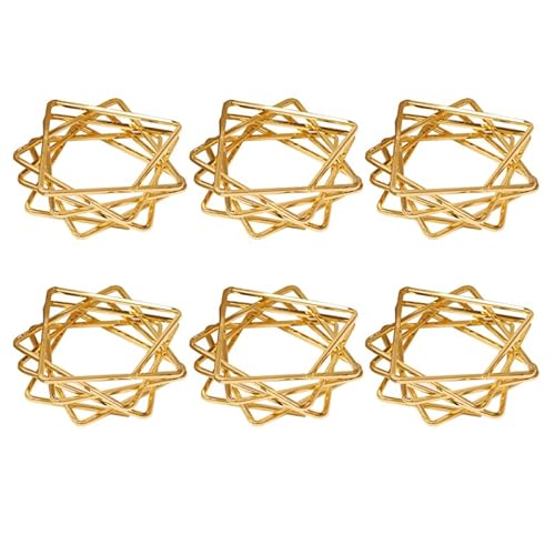 Garneck Serviettenringe Aus Legierung 6-teiliges Serviettenhalter-Set Mit Stern Restaurant-servietten Für Elegantes Garneck Serviettenringe Aus Legierung 6-teiliges Serviettenhalter-Set Mit Stern Restaurant-servietten Für Elegantes von Garneck