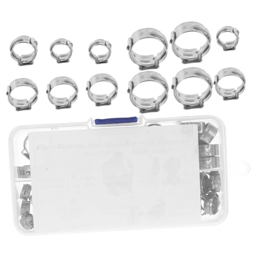 Garneck 70 Stück Teiliges Edelstahl Crimp ring Sortiment Rostfreie Schlauchschellen für Pex Rohrschellen Professionelle Rohrklemmen mit Verstellbaren Langlebig Korrosionsbeständig Garneck 70 Stück Teiliges Edelstahl Crimp ring Sortiment Rostfreie Schlauchschellen für Pex Rohrschellen Professionelle Rohrklemmen mit Verstellbaren Langlebig Korrosionsbeständig von Garneck