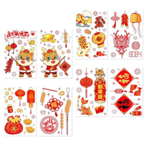 Garneck 8 Blatt Chinesische Neujahrs-Fensteraufkleber 2024 Frühlingsfest-Dekorationen Rote Laterne Frohes Neues Jahr Fensteraufkleber Für Zuhause Restaurant Partyzubehör Garneck 8 Blatt Chinesische Neujahrs-Fensteraufkleber 2024 Frühlingsfest-Dekorationen Rote Laterne Frohes Neues Jahr Fensteraufkleber Für Zuhause Restaurant Partyzubehör von Garneck