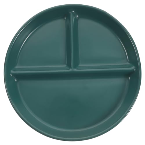 Garneck 8 Runde Keramikplatten frühstücksplatte frühstückspfanne obstplatte breakfast pan Servierplatte Porzellan Rundes dekoratives Tablett Schlankheitsplatte Steakplatte Teller Blue von Garneck