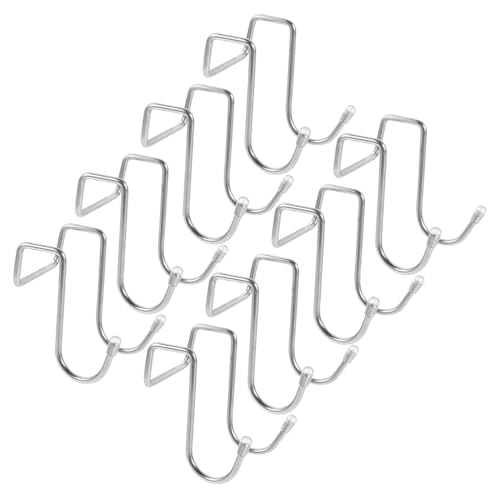 Garneck 8 Stück Edelstahl S haken Türhaken Doppelhaken zum Einhängen für Schrank Küche und Garten Rostfrei Platzsparend Vielseitig für Kleider Taschen Utensilien ohne Bohren von Garneck