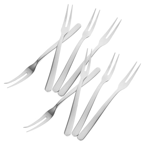 Garneck 8 Stück Teiliges Edelstahl Obstgabel Spitzen Dessert und Vorspeisegabeln Ergonomisch Gestaltet Robust und Langlebig für Party Restaurant und Familiengebrauch von Garneck