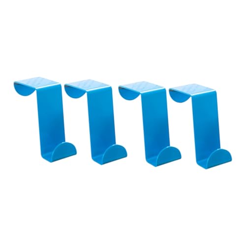 Garneck 8 Stück Teiliges Edelstahl Türhaken in Blau Multifunktionale Türhinterhaken zum Einhängen für Kleidung Schlüssel Handtücher Platzsparende Aufbewahrung ohne Bohren Geeignet für Bad von Garneck