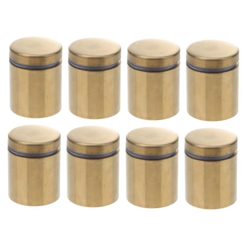 Garneck 8 Stück Teiliges Edelstahl Wand abstandshalter Schrauben für Glas Acrylschilder Goldfarbene Werbeschrauben mit Langlebige Montage für Innen Außenbereiche von Garneck