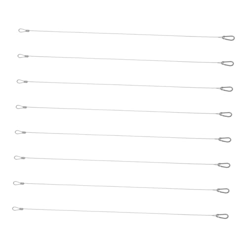Garneck 8 Stück Teiliges Sicherheitskabel mit Robuster Schnalle Flexibles Dickes Stahlseil Diebstahlsicherung für Gepäck Bühnenbeleuchtung und Pflanzenlampen von Garneck