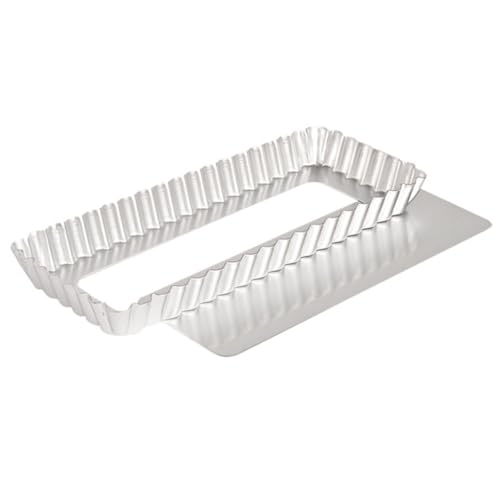 Garneck Aluminiumlegierung Backform Weiß Rechteckig Antihaft Toast Brot Kuchen Backblech Langlebig Schwer für Zuhause Backzubehör von Garneck