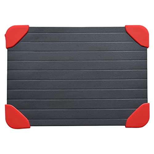 Garneck Auftauplatte aus Aluminiumlegierung Schnelles Natürliches Auftauen von Fleisch Fisch Geflügel und Gemüse Gesundes Küchenzubehör mit Rotem Silikonschutz Leicht und Energiesparend Garneck Auftauplatte aus Aluminiumlegierung Schnelles Natürliches Auftauen von Fleisch Fisch Geflügel und Gemüse Gesundes Küchenzubehör mit Rotem Silikonschutz Leicht und Energiesparend von Garneck