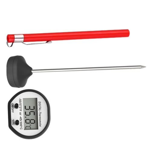 Garneck Backthermometer Fleischthermometer Für Backofen Grillanzeige Fleischthermometer Digital Lebensmittelthermometer Digital Fleischsonde Zum Grillen Grillfleisch Thermometer von Garneck