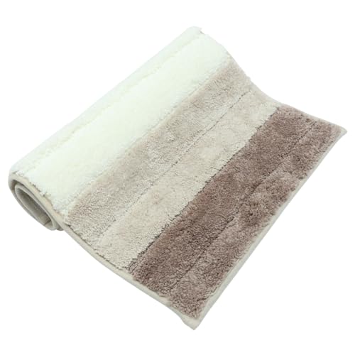 Garneck Badematte rutschfest Wasserabsorbierend Waschbar Weicher Flockteppich Badezimmer Fußmatte mit Farbverlauf Braun Saugstarker Badvorleger für Zuhause Garneck Badematte rutschfest Wasserabsorbierend Waschbar Weicher Flockteppich Badezimmer Fußmatte mit Farbverlauf Braun Saugstarker Badvorleger für Zuhause von Garneck