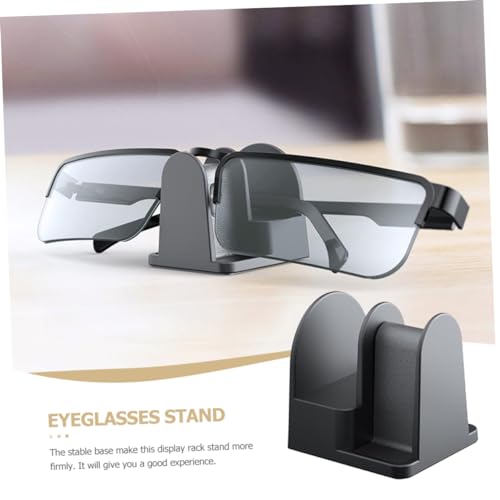Garneck Brillenhalter Schwarz Eyeglasses Holder für Auto Büro Tisch Wandmontage Kompakt Platzsparend Langlebig Multifunktionaler Sonnenbrillen Ständer für Desktop und Fahrzeug von Garneck