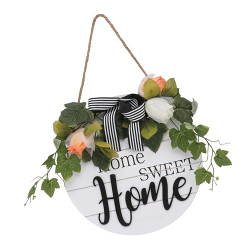 Garneck Deko Kranz Für Haushalt Künstliche Girlande Mit Blumen Und Blattdesign Türschild Und Wanddekor Passend Für Schaufenster Und Haustüren von Garneck