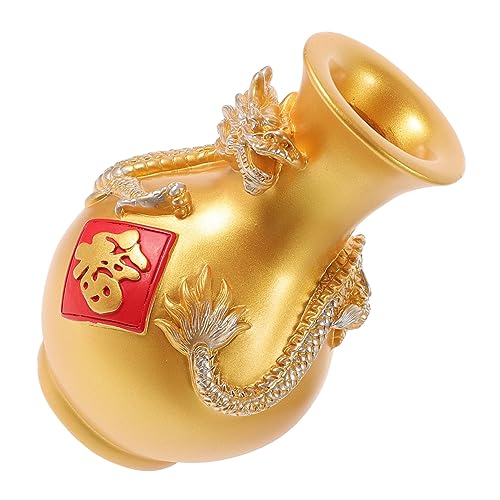 Garneck Dekorative Drachen Tischvase aus Robustem Resin Vintage Chinesische Feng Shui Blumenvase für Wohnzimmer Schlafzimmer Büro Mittelgroßes Kunsthandwerk als zum Drachenjahr Garneck Dekorative Drachen Tischvase aus Robustem Resin Vintage Chinesische Feng Shui Blumenvase für Wohnzimmer Schlafzimmer Büro Mittelgroßes Kunsthandwerk als zum Drachenjahr von Garneck