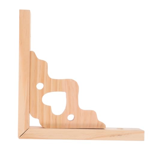 Garneck Dreieckige Holz Regalhalterung Stabile Wandhalterung für Schwerlast Regalstützen Innenbereich Wohnzimmer Schlafzimmer Büro Dekorative Holz Ecke Regalstütze aus Massivholz von Garneck