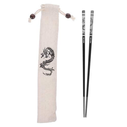Garneck Edelstahl Essstäbchen mit Rutschfestem Dragon Design Wiederverwendbare Metall Essstäbchen für Küche und Restaurant Robust Langlebig Spülmaschinenfest Geschenk zum Mondneujahr Garneck Edelstahl Essstäbchen mit Rutschfestem Dragon Design Wiederverwendbare Metall Essstäbchen für Küche und Restaurant Robust Langlebig Spülmaschinenfest Geschenk zum Mondneujahr von Garneck