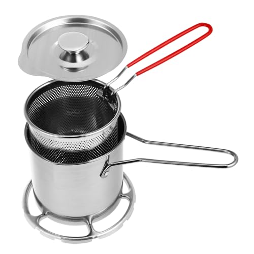 Garneck Edelstahl Fritteusentopf mit Tiefem Frittierkorb Hitzebeständig und Ergonomisch Geeignet für Herdarten Inkl Rutschfestem Silikongriff und Deckel für Sicheres Frittieren Garneck Edelstahl Fritteusentopf mit Tiefem Frittierkorb Hitzebeständig und Ergonomisch Geeignet für Herdarten Inkl Rutschfestem Silikongriff und Deckel für Sicheres Frittieren von Garneck