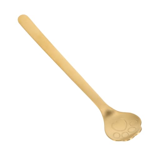 Garneck Edelstahl Kaffeelöffel Katzenpfote Goldfarben Verspielter Teelöffel Zucker Desserts Löffel für Kaffee Tee und Eis für Zuhause Party von Garneck