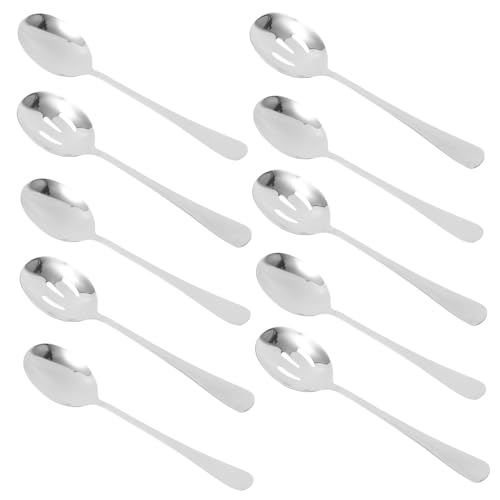 Garneck Edelstahl Servierlöffel Dicke Buffet Löffel mit Schlitz Ergonomisch Langer Griff Spülmaschinenfest Vielseitig für Restaurant Catering Partys und Selbstbedienung Garneck Edelstahl Servierlöffel Dicke Buffet Löffel mit Schlitz Ergonomisch Langer Griff Spülmaschinenfest Vielseitig für Restaurant Catering Partys und Selbstbedienung von Garneck