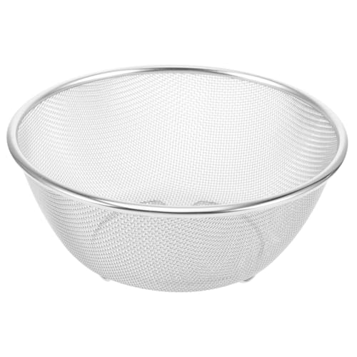 Garneck Edelstahl Siebkorb Microperforiert Küchenfilterkorb mit Stabilem Fuß Spülbecken Abtropfgestell für Gemüse Reis Obst Hochwertiger Metallnetz Abfluss Küchenspüle Langlebig von Garneck