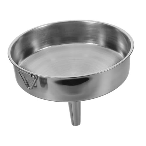 Garneck Edelstahlfülltrichter Breit für Autoöl Benzin Wasserübertragung Robustes Metall Verschüttungsfreie Flüssigkeitstransferlösung für Kfz Haushaltsanwendungen von Garneck