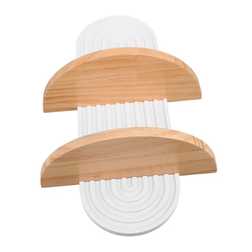Garneck Einfacher dekorativer Rack Blumenregal Holzregal Modernes Wandregal Bauernwandregal Blumenwandständer schwimmende Regale aus naturholz hängendes Pflanzen Stehen hölzern Weiß von Garneck