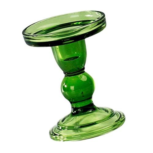 Garneck Eleganter Retro-kerzenständer Aus Glas Dunkler Kerzenständer Für Die Heimdekoration von Garneck