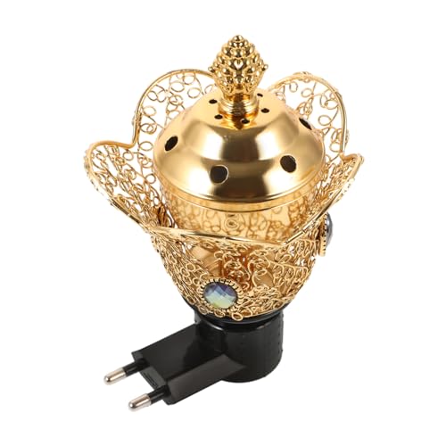 Garneck Elektrischer Arabischer Räuchergefäß aus Metall Stabiles Mittlerer Elegantes Orientalisches Design mit Deckel für Zuhause und Büro Dekoratives Aroma räucherwerk Garneck Elektrischer Arabischer Räuchergefäß aus Metall Stabiles Mittlerer Elegantes Orientalisches Design mit Deckel für Zuhause und Büro Dekoratives Aroma räucherwerk von Garneck