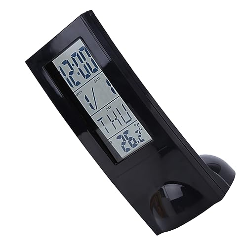 Garneck Elektronische Multifunktionsuhr mit Temperaturanzeige und Kalender Digitalwecker mit Alarm Snooze Funktion Großes LED Display für Wohnzimmer und Schreibtisch Schwarz ohne Batterie von Garneck