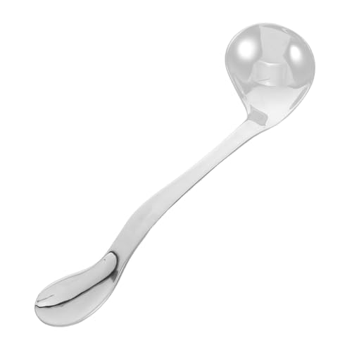 Garneck Ergonomischer Esslöffel für Senioren und Behinderte Gebogenes Besteck mit Tiefem Löffelkopf Rutschfester Griff für Adaptive Selbstfütterungshilfe bei Handzittern und von Garneck