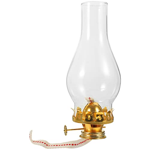 Garneck Ersatz Glas Öllampe Lampenschirm Ersatzglas Lampenglas Zylinder Ersatzschirm Petroleumlampe mit Docht Glaszylinder Kerosin Lampe Pendelleuchte Vesta Schirm Leuchtenschirm von Garneck